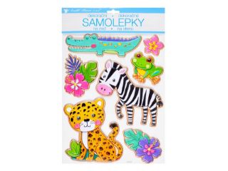Obrázek z Samolepící dekorace ZOO plastické na zeď 27x41cm 